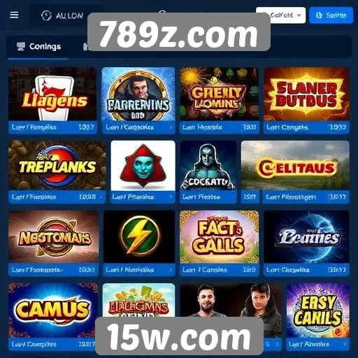 Comparativo de jogos disponíveis na plataforma 789z.com